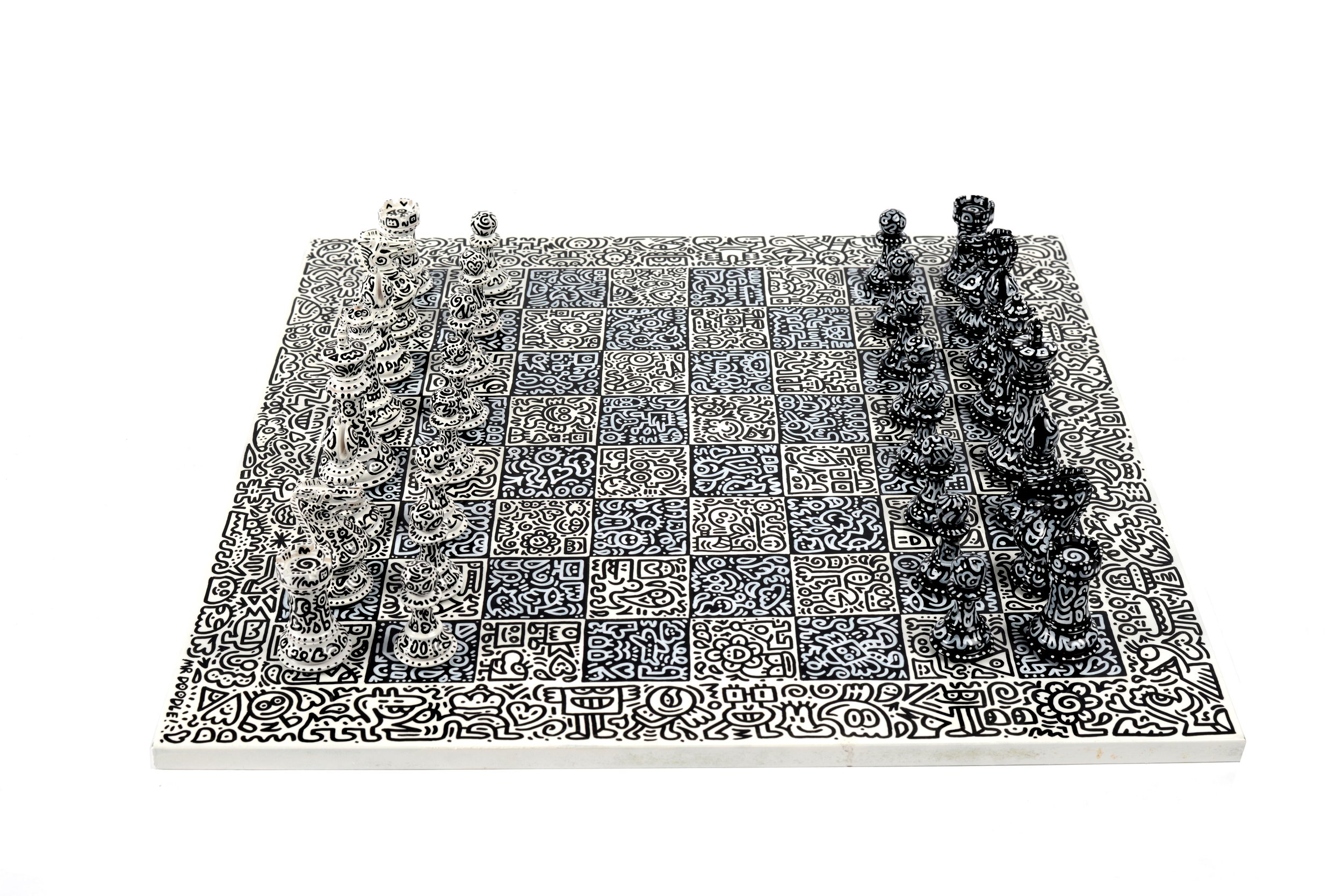 MR DOODLE: “Graffiti Spaghetti Chess Set” 