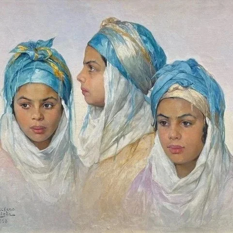 emile_Deckers_The_Blue_Headdress_framed.jpg