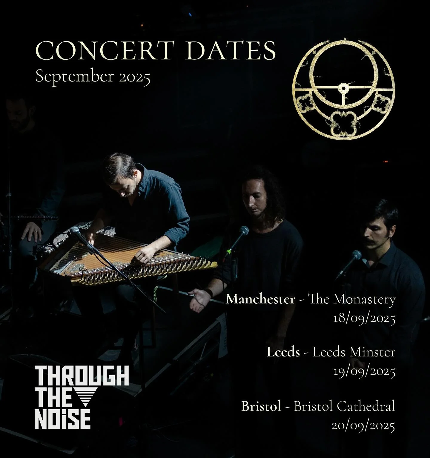 MANCHESTER, LEEDS &amp; BRISTOL, we will be making pilgrimages to you this September with six singers and kanun player @konstantinosglynos. We cannot wait to share our music in these beautiful venues with you. 
Tickets are available now, link in our 