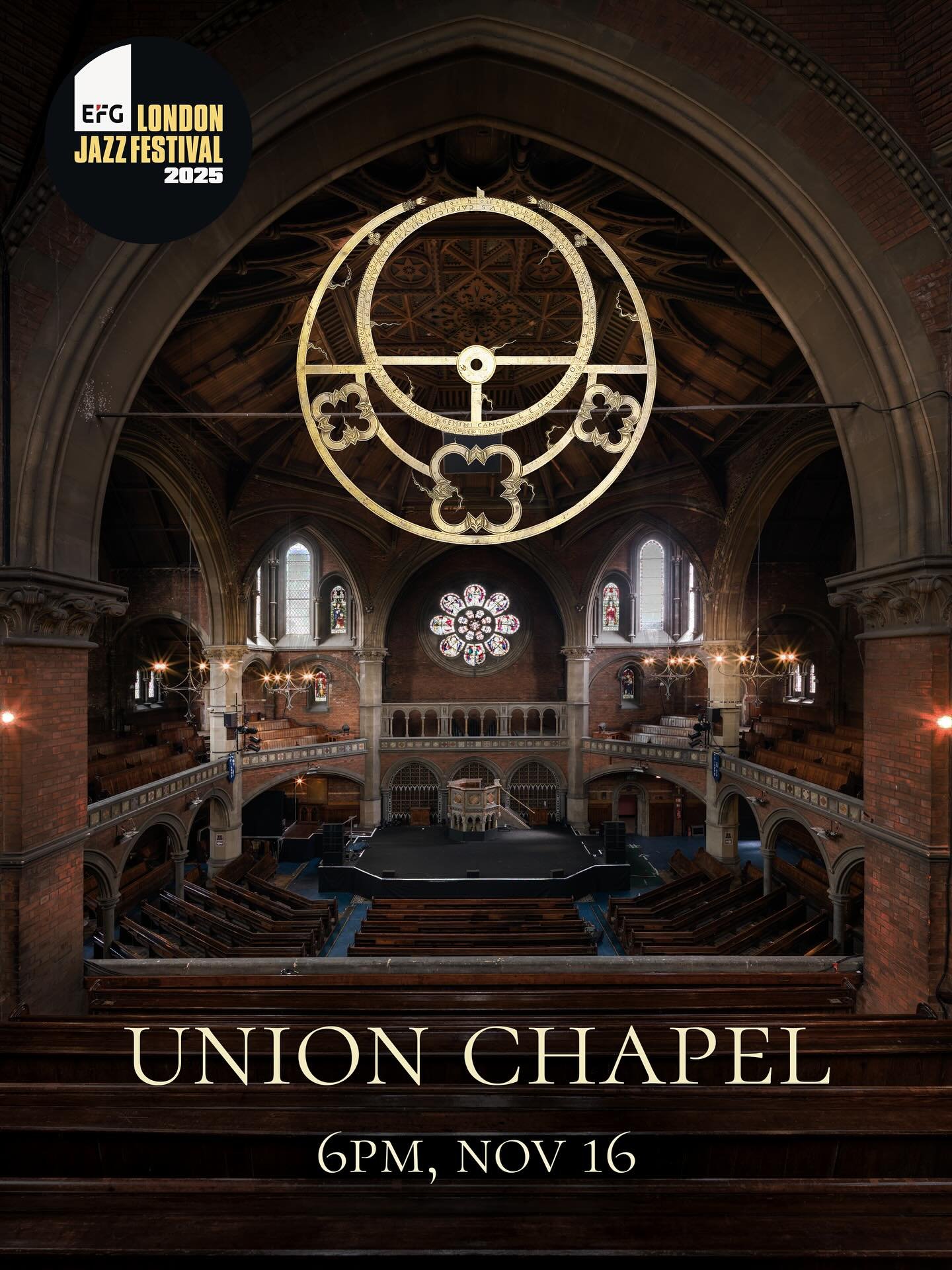 We cannot wait to welcome you to our Union Chapel headlined show, November 16th, with @londonjazzfest !  The performance will begin at 6pm. doors-5pm. 

Ticket link in the scripture (bio) 🤍