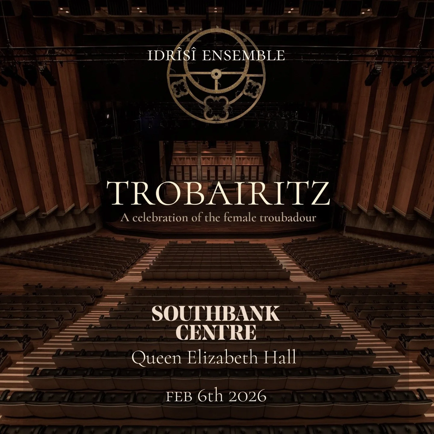 Thrilled to announce that we will be performing our next London concert at the iconic Queen Elizabeth Hall - @southbankcentre on February 6th ✨

We will be bringing to you a programme centered around the female troubadours.

Tickets are selling fast 