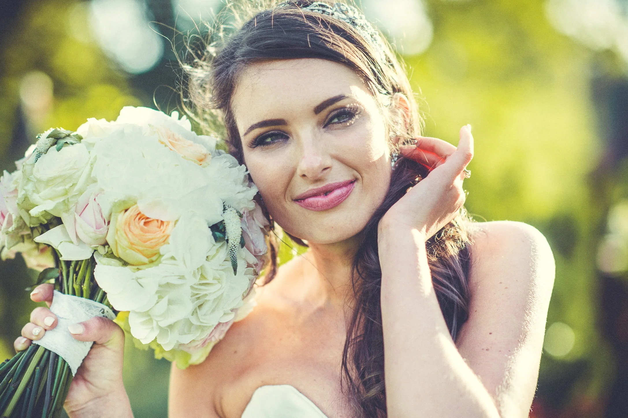 Bride with bouquet