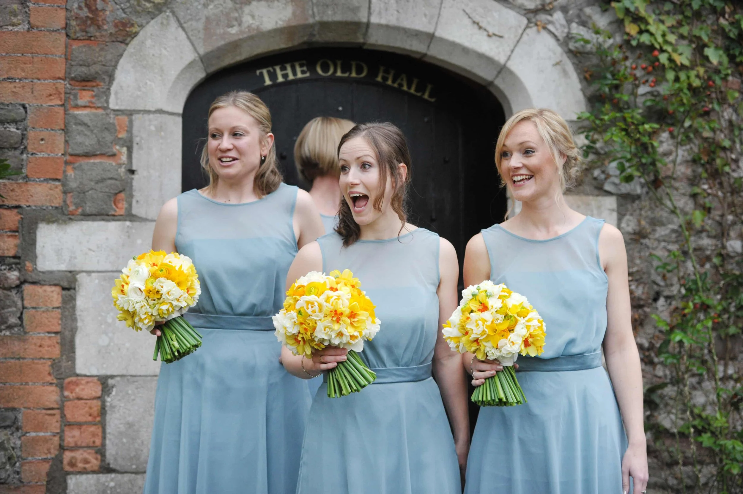 Bridesmaids with their bouquets.JPG