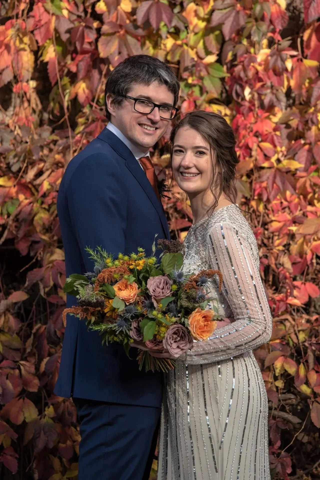 Beautiful September wedding flowers at St Fagans Castle