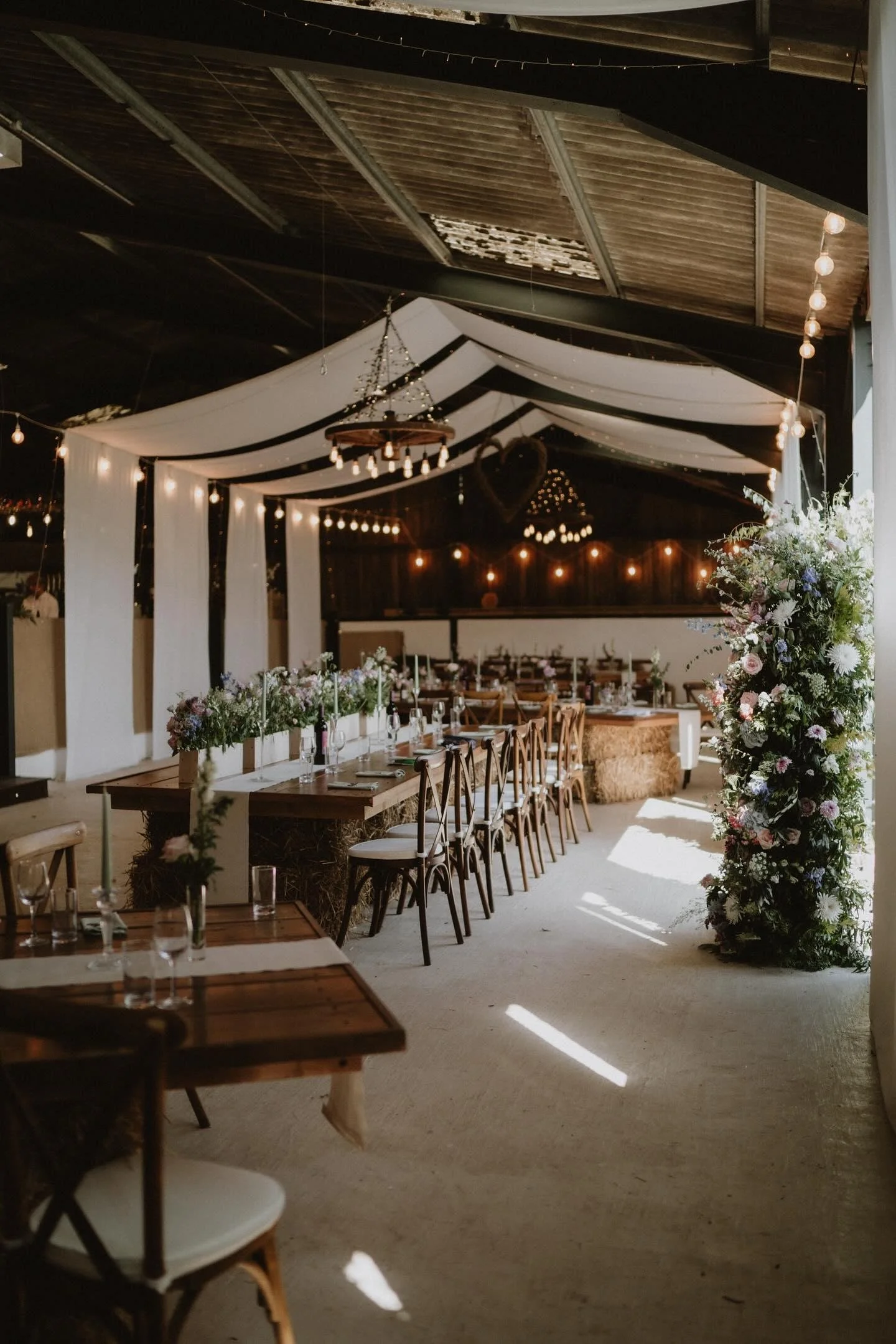 Summer wedding reception flowers at Sugarloaf Barn.jpg