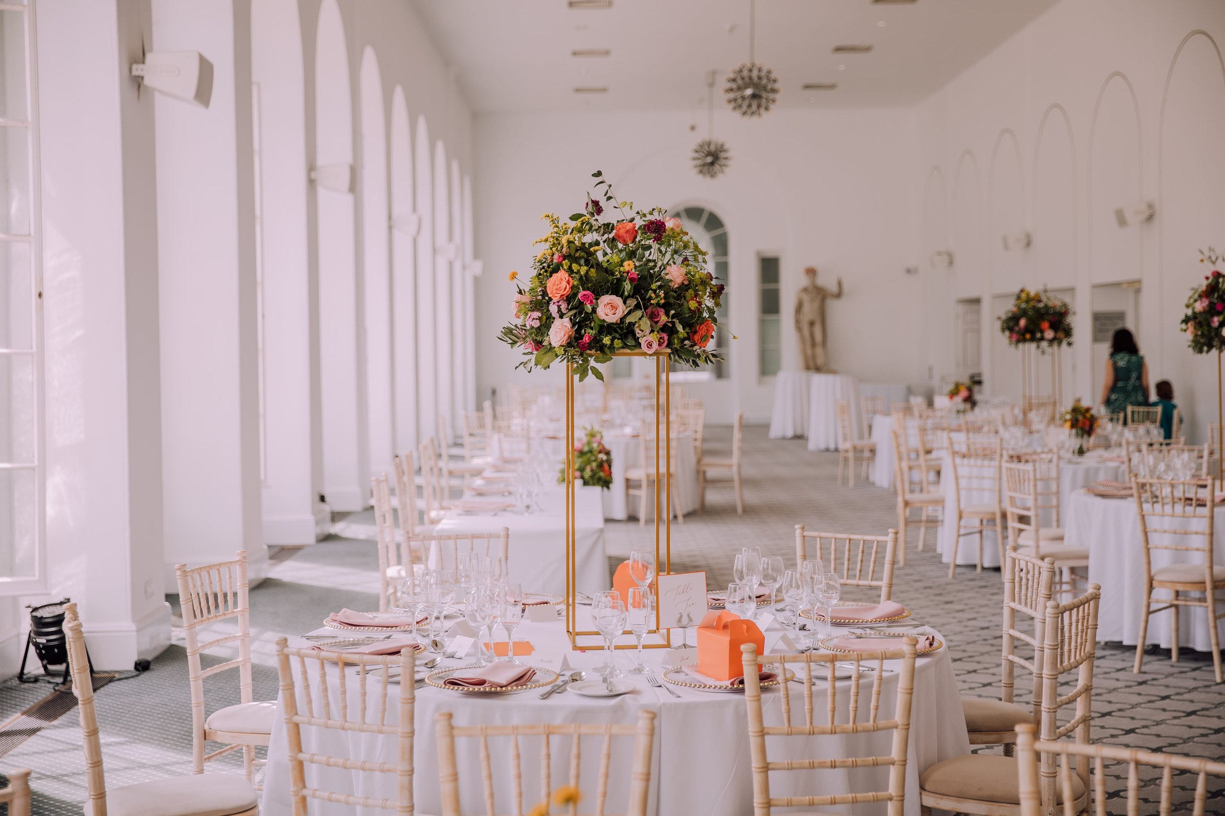 Colouful summer wedding flower tall arrangements.jpg