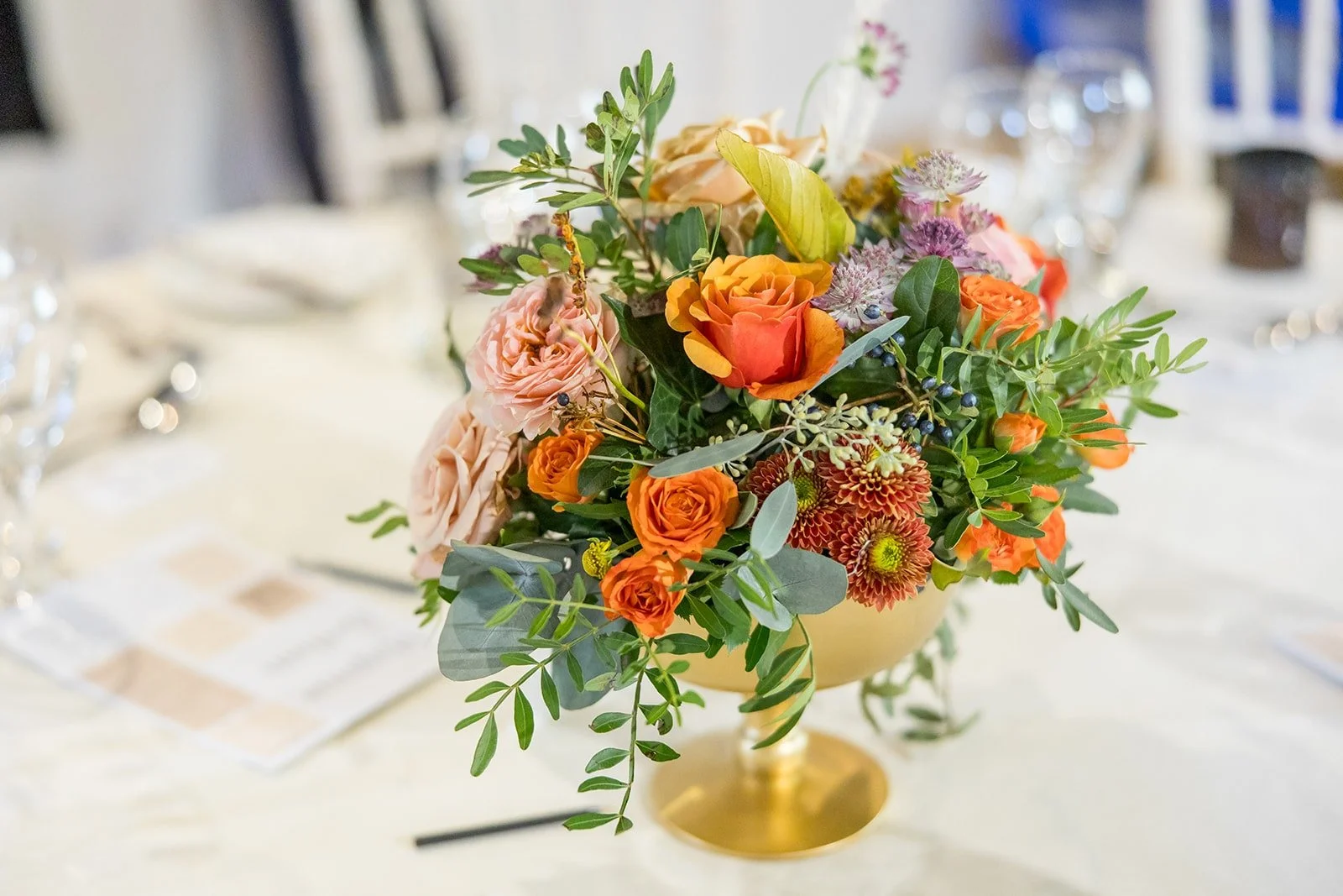 Wedding table centrepiece for caffeine tonal wedding.jpg