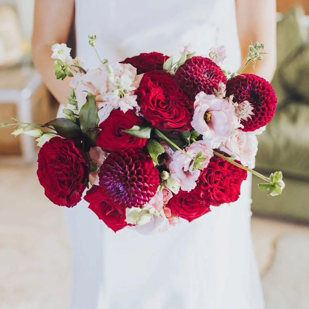 Burgundy autumn wedding flowers and make it delicious!
When a couple gives burgundy as their wedding colours this bouquet will always be my go to inspiration. Is this some of my best work? 

BTW is it weird that I describe my wedding flowers as delic