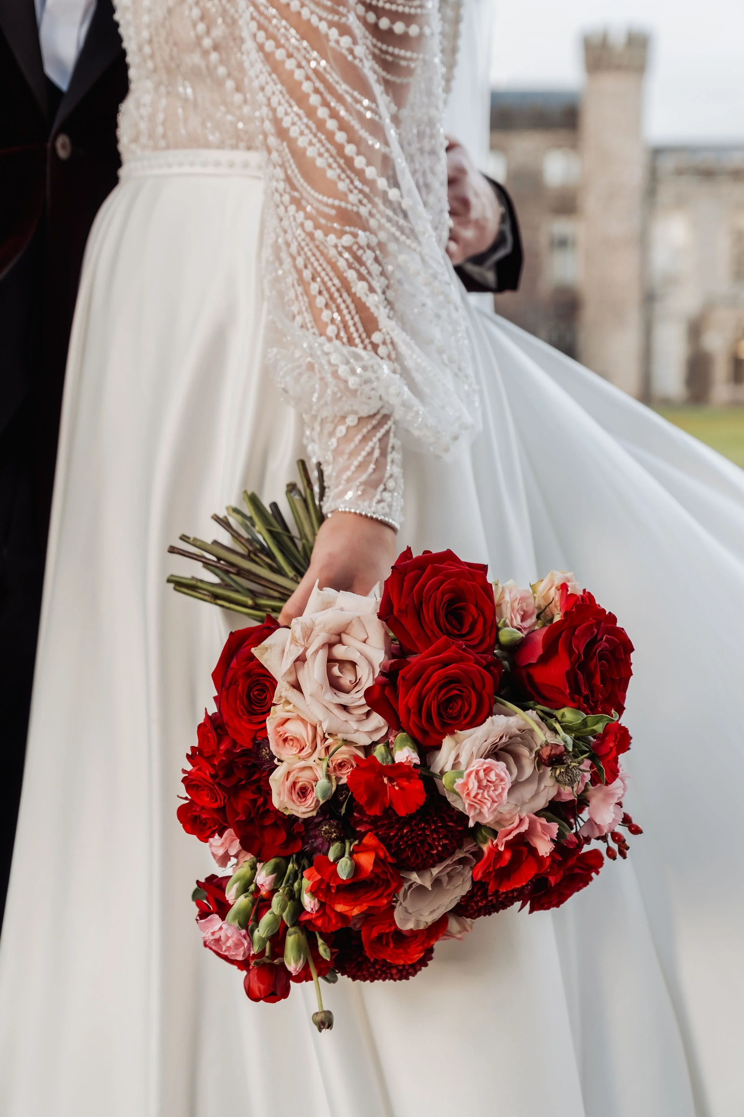 The bridal bouquet at Hensol Catsle