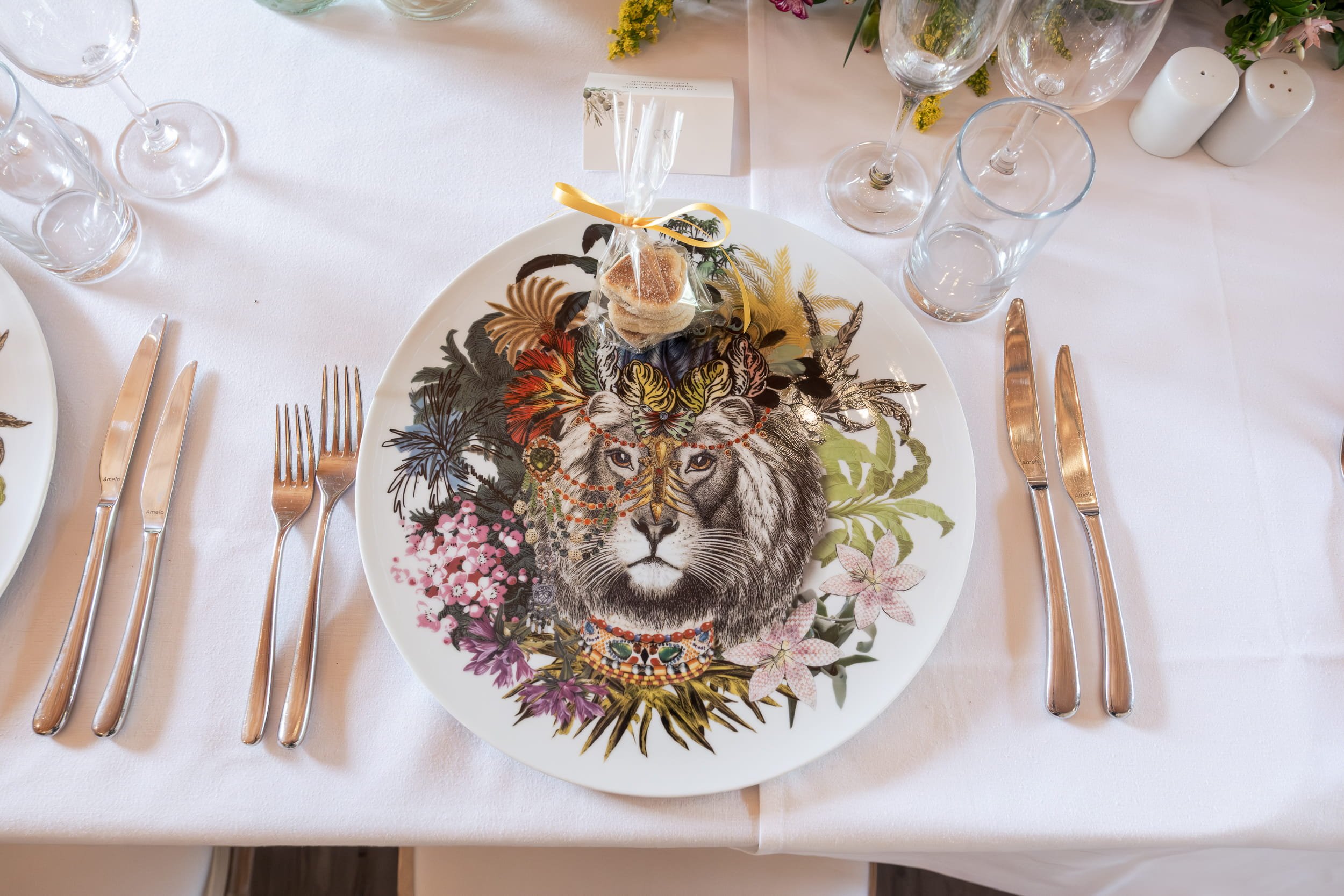 The inspiration for the day the Christian Lacroix charger plate