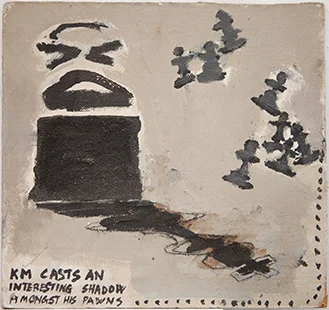 KM With His Pawns 1982, 28 x 30 cm