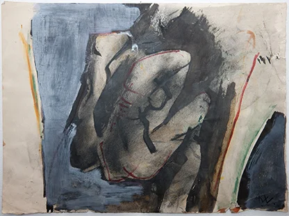 Seated Figure with Crossed Legs 1974, 28 x 38 cm