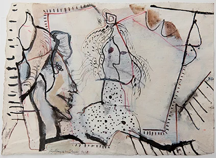 Mother Watching Daughter 1992, 29 x 40 cm