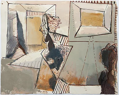 Studio With Doubled Head 1989-93, 27 x 34 cm