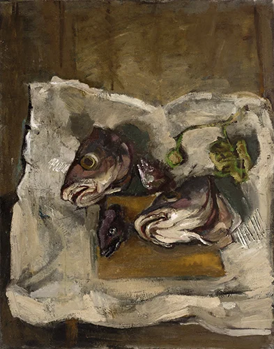 Fish Heads 1953, 91.5 x 71 cm, oil on canvas