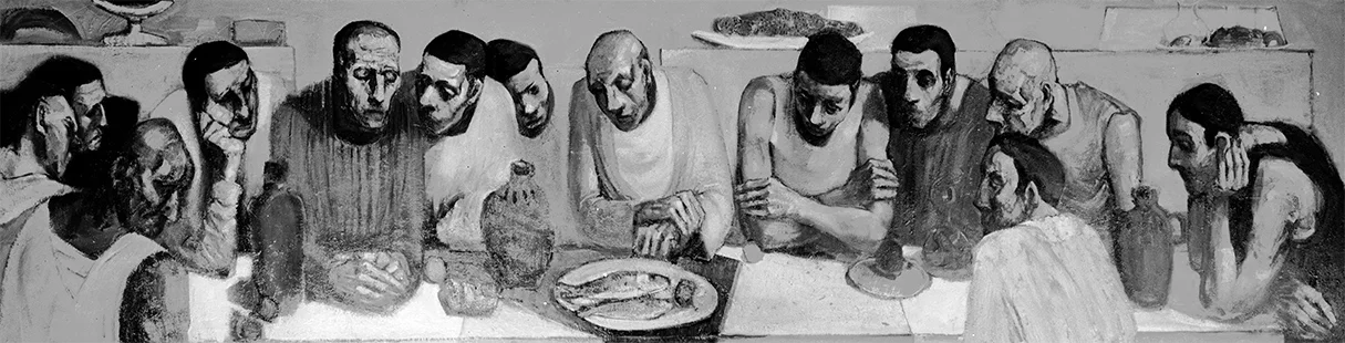 Last Supper 1959, 122 x 488 cm, oil on board (Christ Church, Kensington)