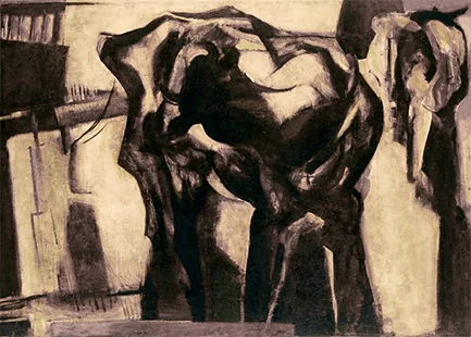 Two Cows 1961, 152 x 213 cm, oil on canvas (Arts Council)