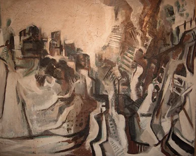 Sierra De Mongo 1960s, 183 x 214 cm, oil on board