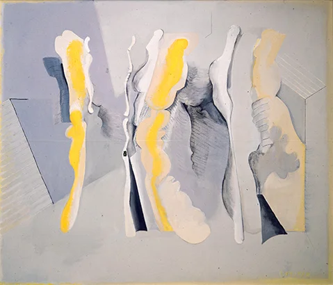 Yellow Dazzle Figure Interior 1967, 168 x 214 cm