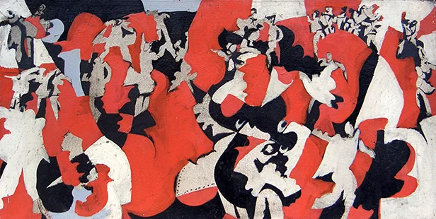Red Dance 1963-4, 41 x 39 cm