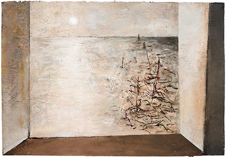 Sundown at Sea 2006-17, 46 x 56 cm, work on paper