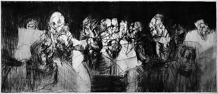 Last Supper 1967, 15 x 35 cm, etching