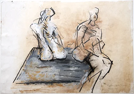 Two Posing Models Revisted 1968-1995, 29.5 x 42 cm