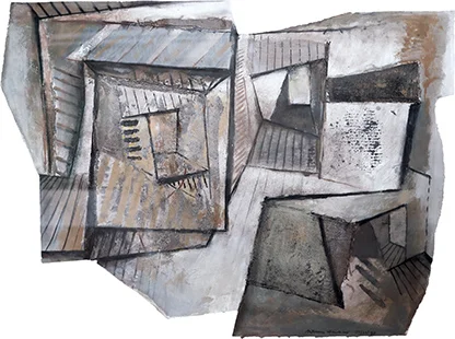 Fractured Interior 1989-93, 94 x 126 cm