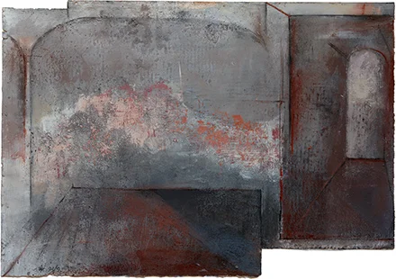 Shaped Interior With Clouds 1992-3, 76 x 91 cm