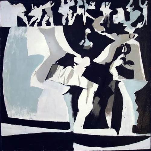 Dancers VIII 1964, 40 x 40 cm, oil on board
