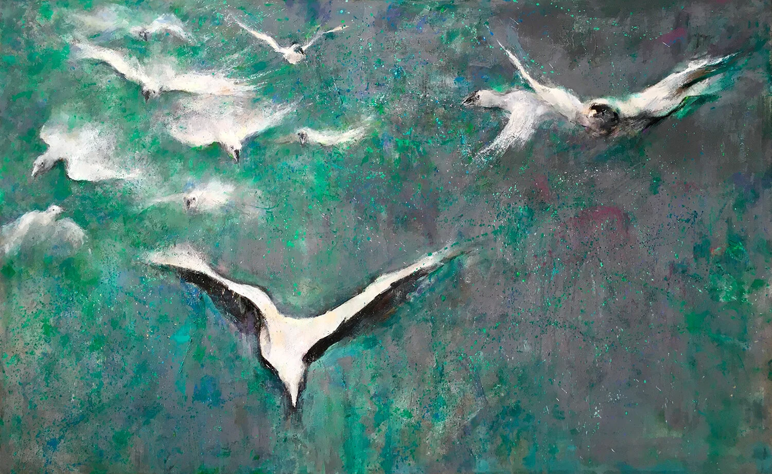Startled Flight 2009-19, 152 x 244 cm