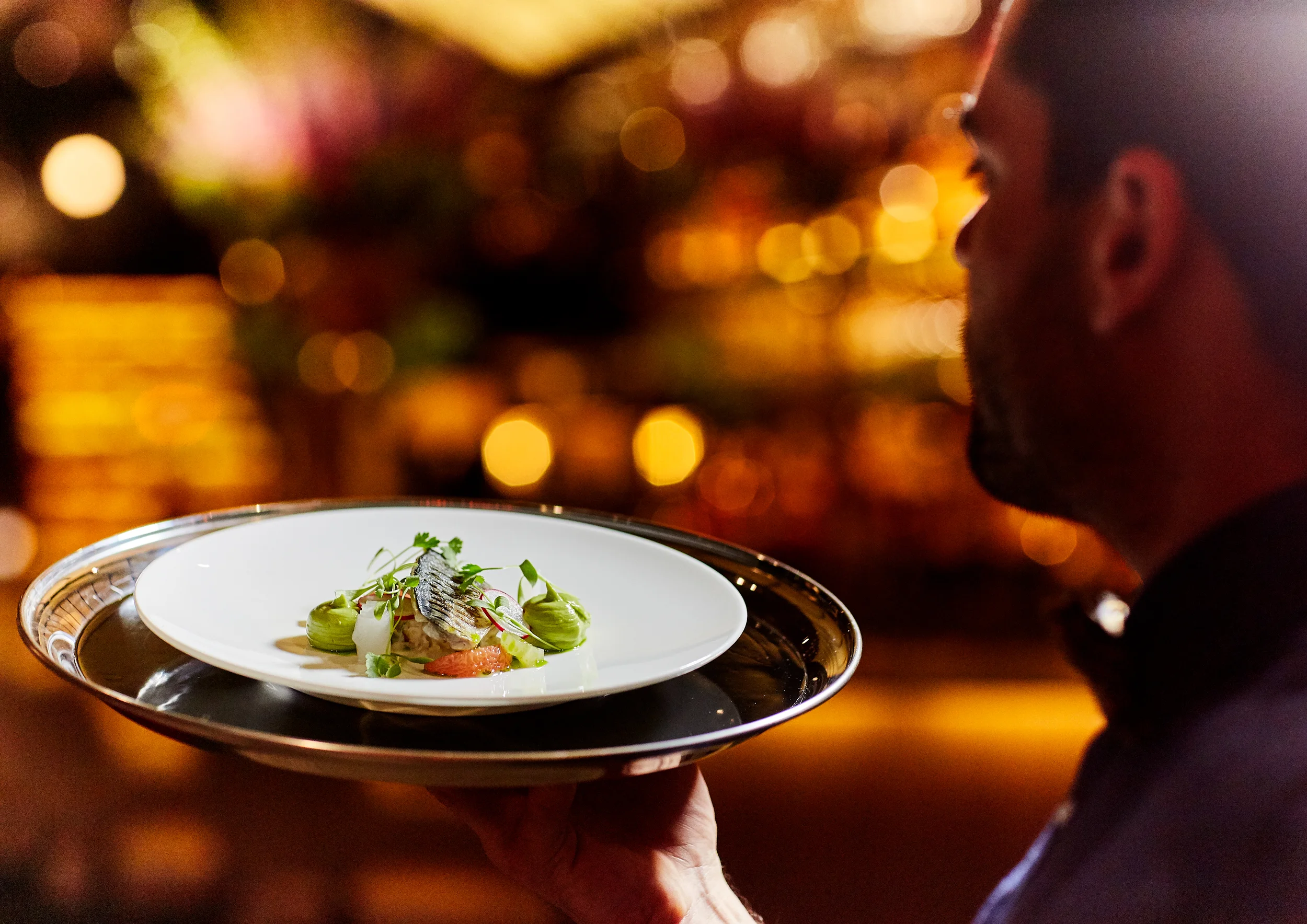 Waiter With Plate Photographer Andy Parkington