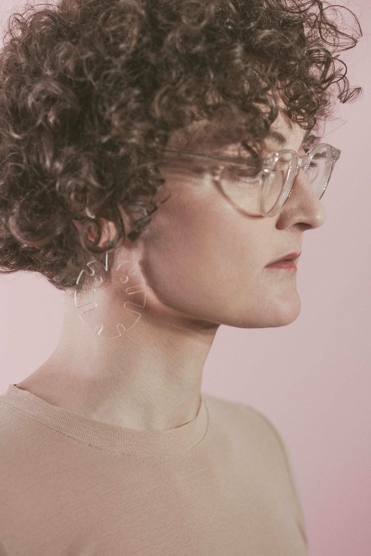 Clear Monstera Earrings