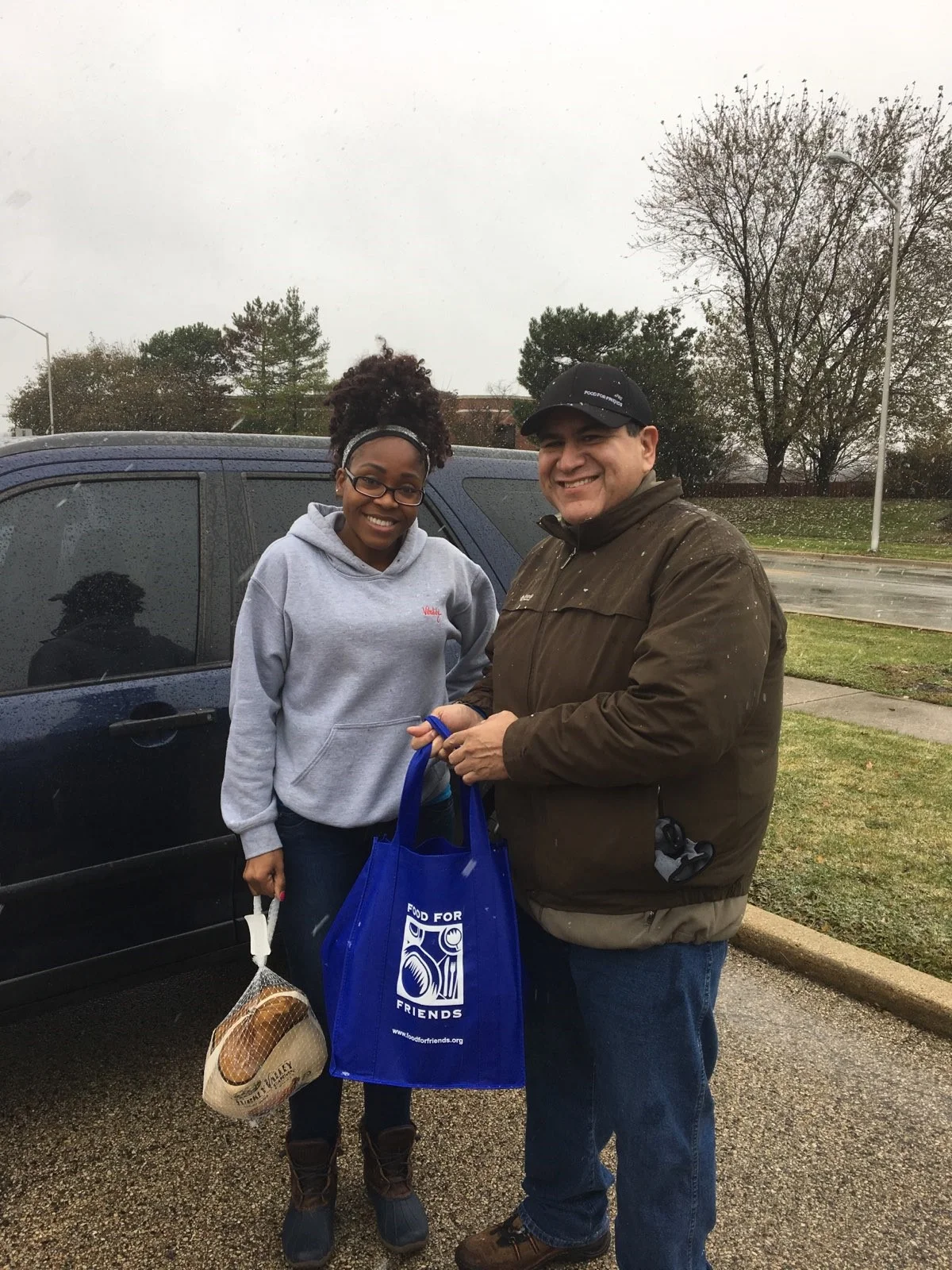 The Blue Bag Event provided turkey and fixings for 20 moms.
