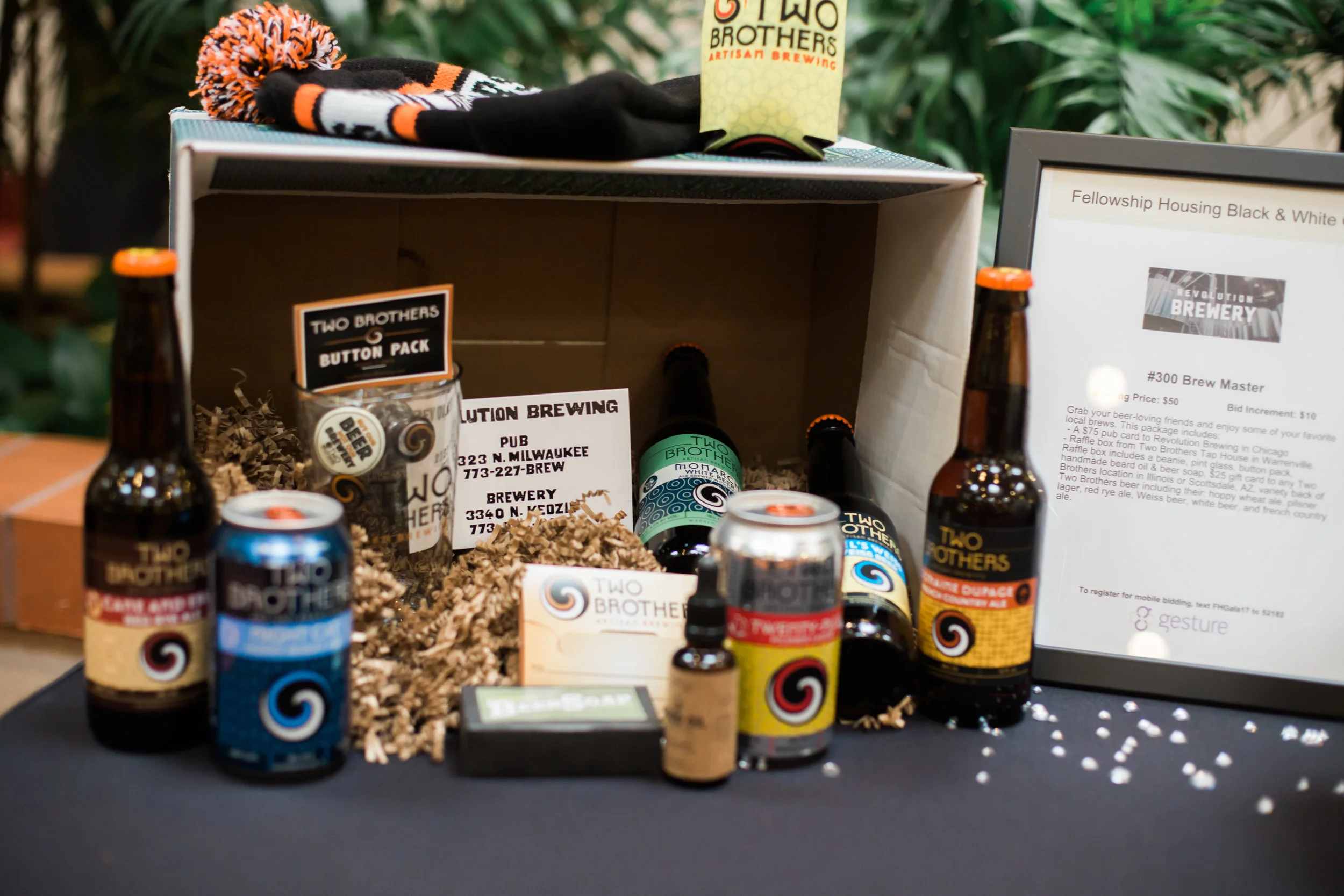 Last year’s silent auction included this package from a local brewery.