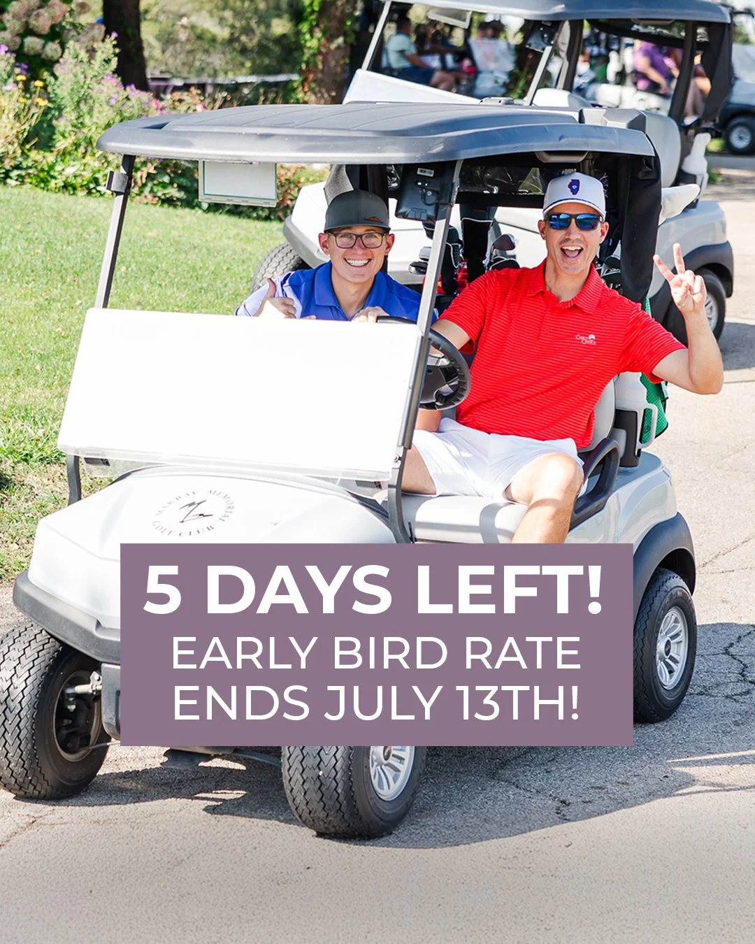 Just 5 days left to get $100 off your foursome!  Discount ends July 13th! 

FB &rarr; https://zurl.co/FLDHf 

IG &rarr; Tap our BIO LINK and GOLF OUTING to register now! 

#FHgolfouting #golfforgood #buildinganewlegacy