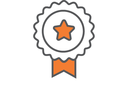 A simple drawing of a rosette with a star in the middle
