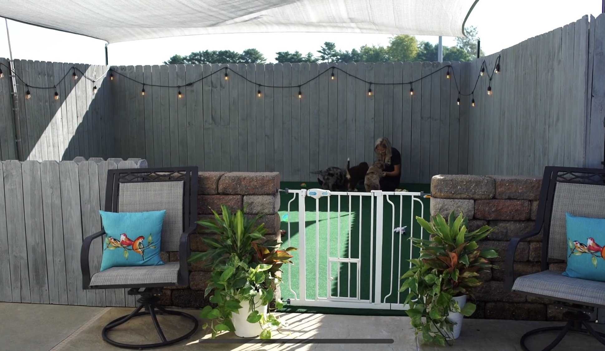 Outdoor shaded play area.