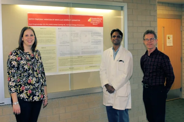 MFVA Grant recipient Dr. Avesh Raghunandan with MFVA Vice President, Dr. Cynthia Geneva and MFVA Past President, Michael Becker.