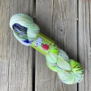 Midnight Orchid Garden” handspun thick and thin merino and bamboo yarn, 173  yards, Aran weight. – MsFledermaus Arts