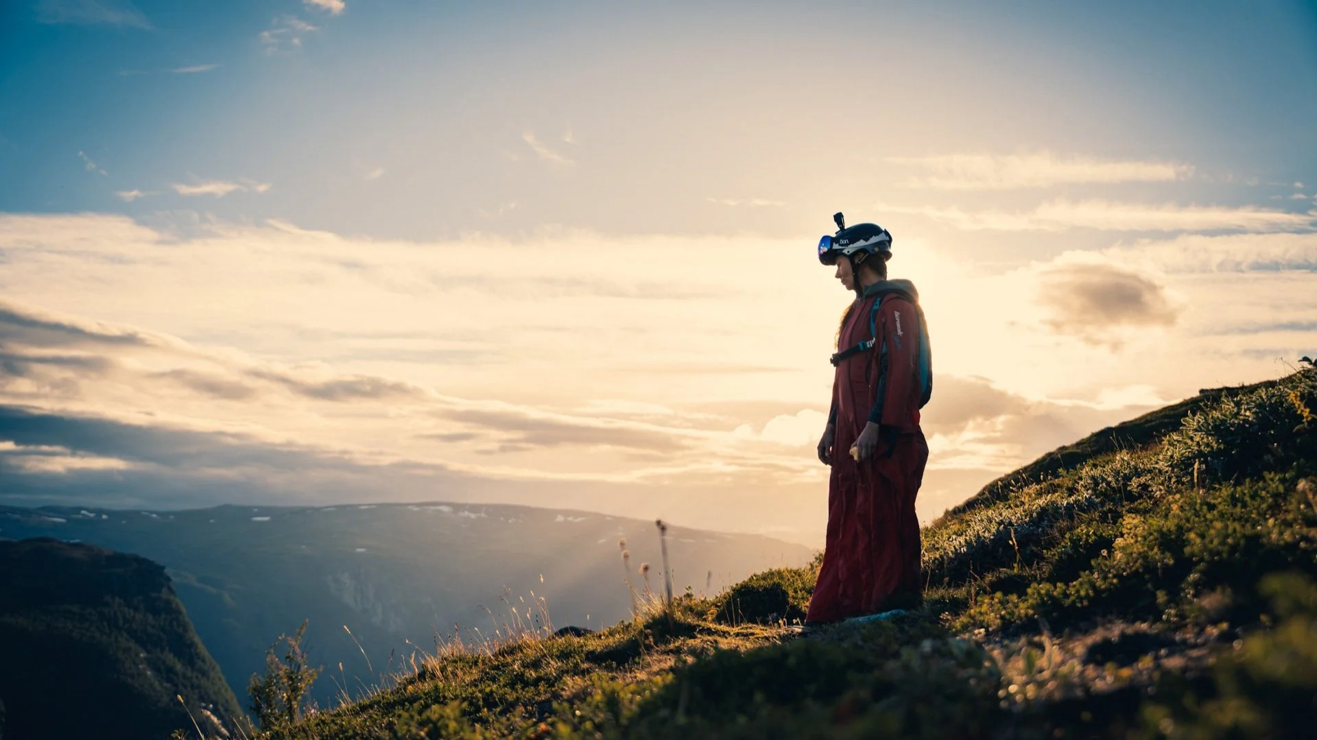 Woman in Base Jumping Norway
