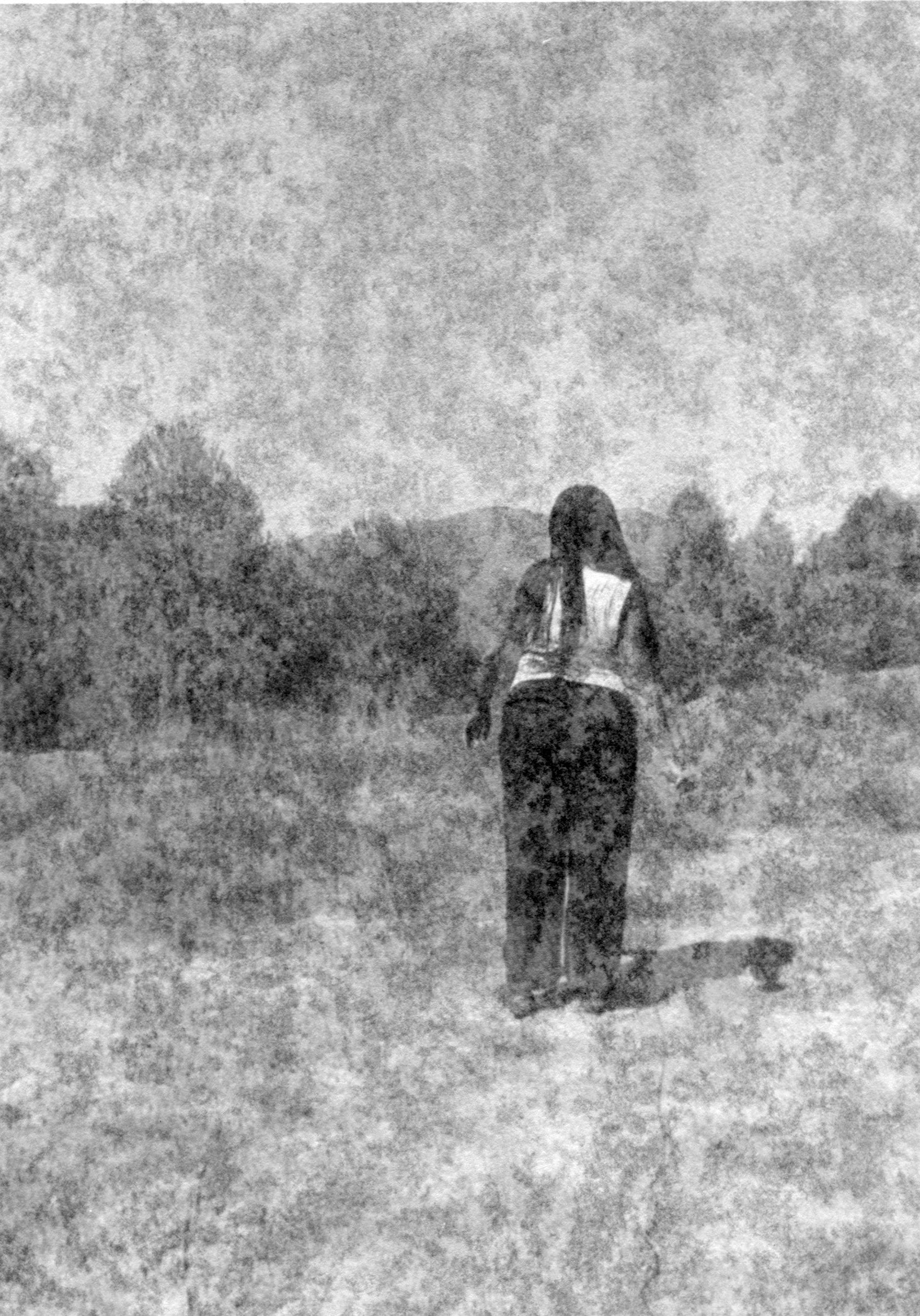 Darkroom print on Textured Art 300gsm paper, developed with Rosemary and Vitamin C from The Wanderer, Spain 2024