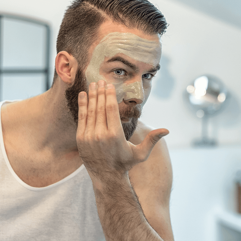 Man in facial Mask