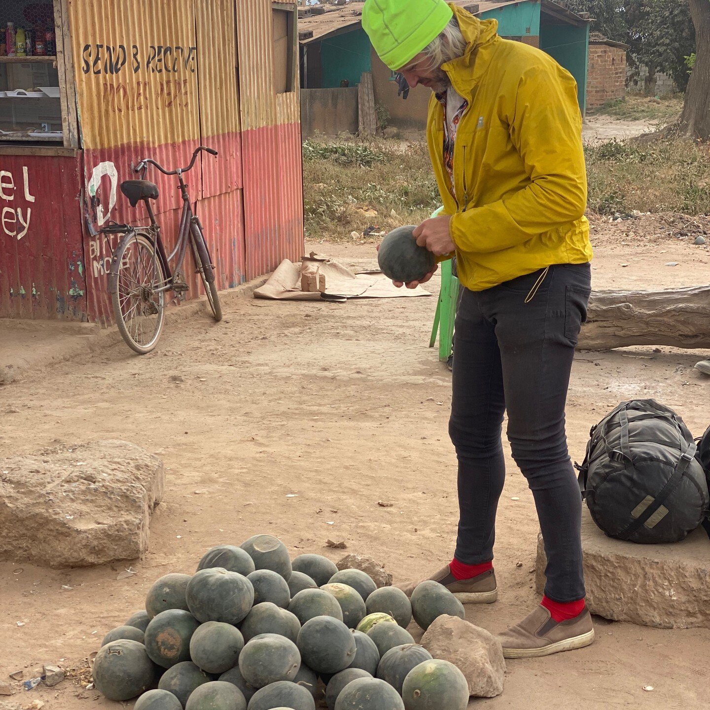 A small local landrace Watermelon that I found being offered on the side of the road in Central Zambia. Very sweet with a thin rind, strikes me as peculiar that I did not see more landraces, watermelons are from this region of the world but commercia