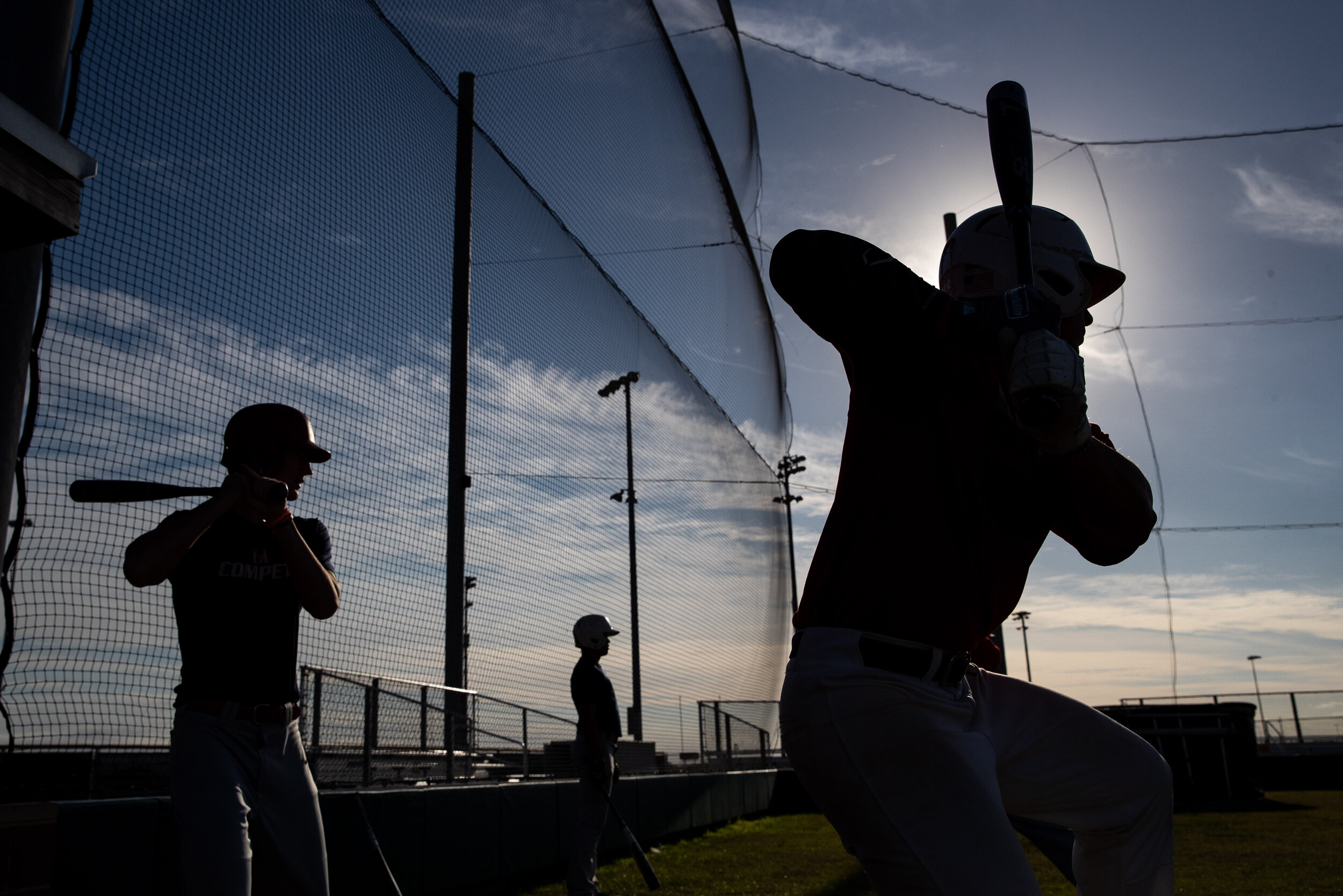  Veterans Memorial players during the first day of baseball practice for the 2019 season at the Veterans Memorial High School baseball field on Friday, Jan. 25, 2019. 