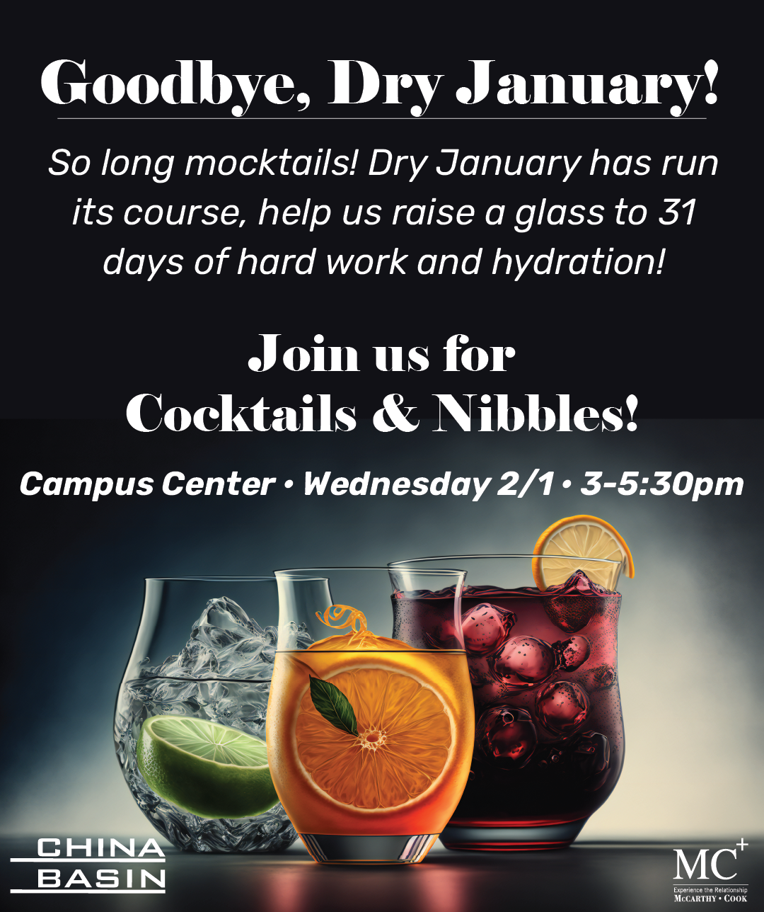 Happy Hour!! Goodbye, Dry January!