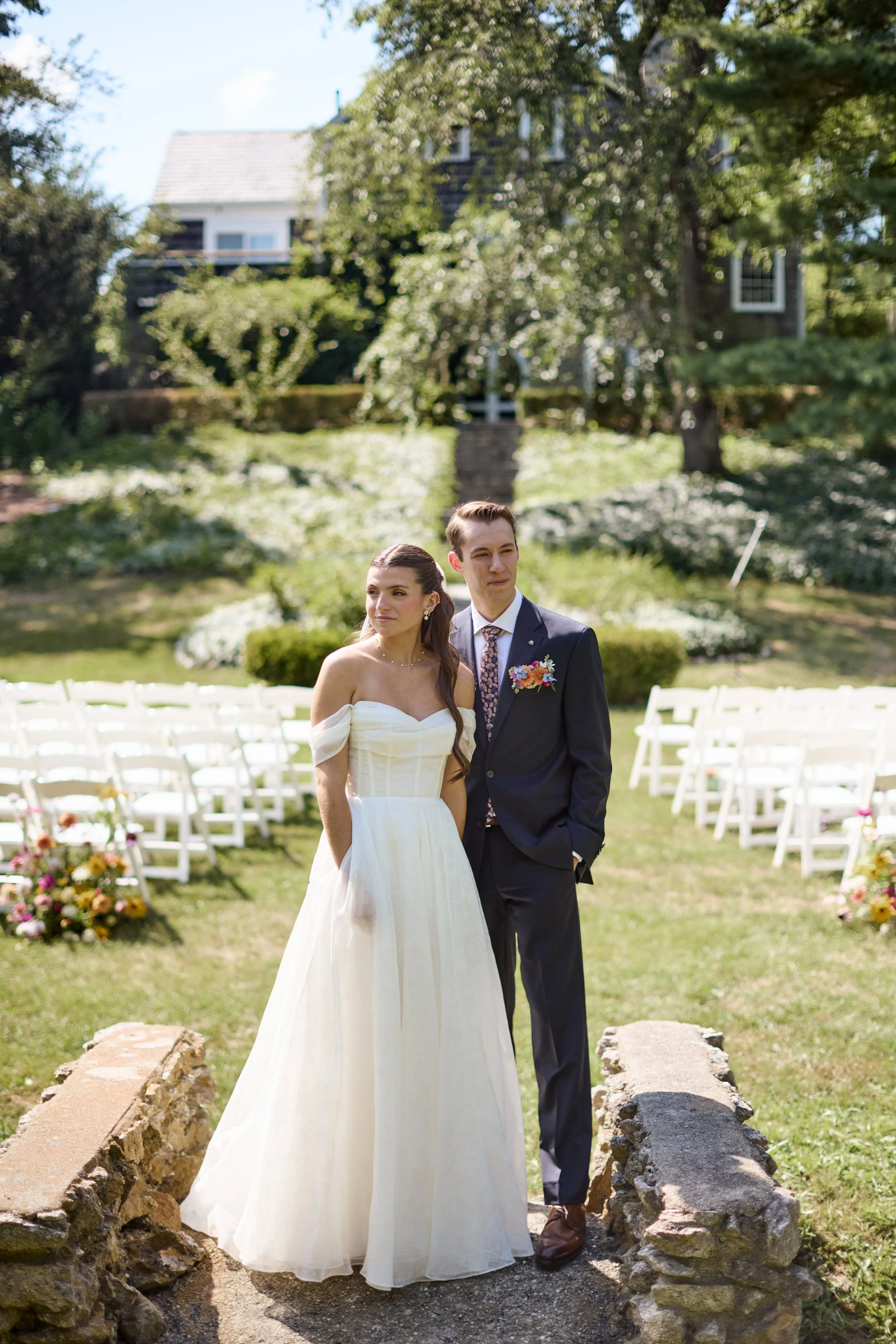Wedding photograph of bride and groom in Hyannis, Cape Cod, MA
