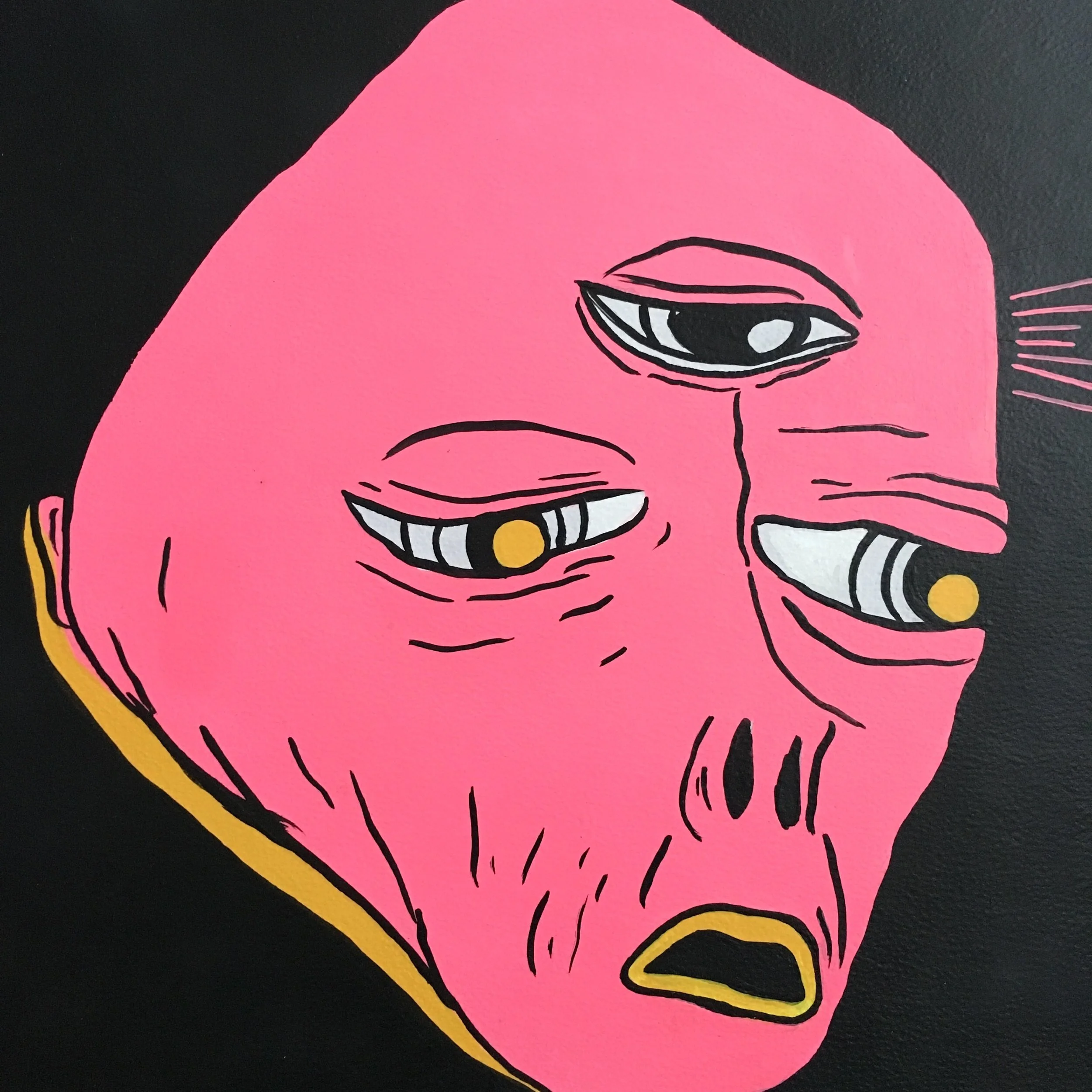 pinkman  ACRYLIC PAINT ON CARDBOARD50 X 50 CM