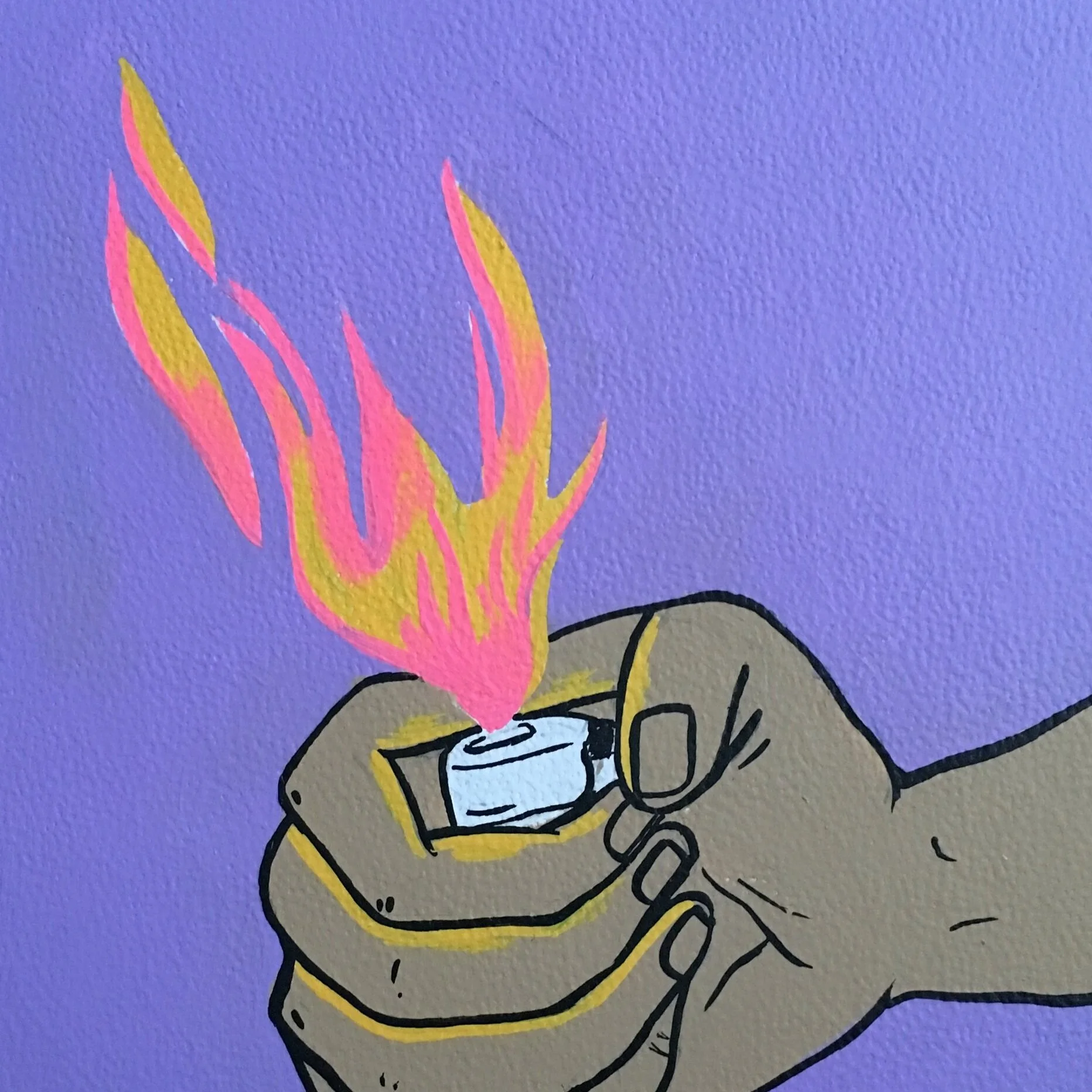 lit  ACRYLIC PAINT ON CANVAS20 X 30 CM