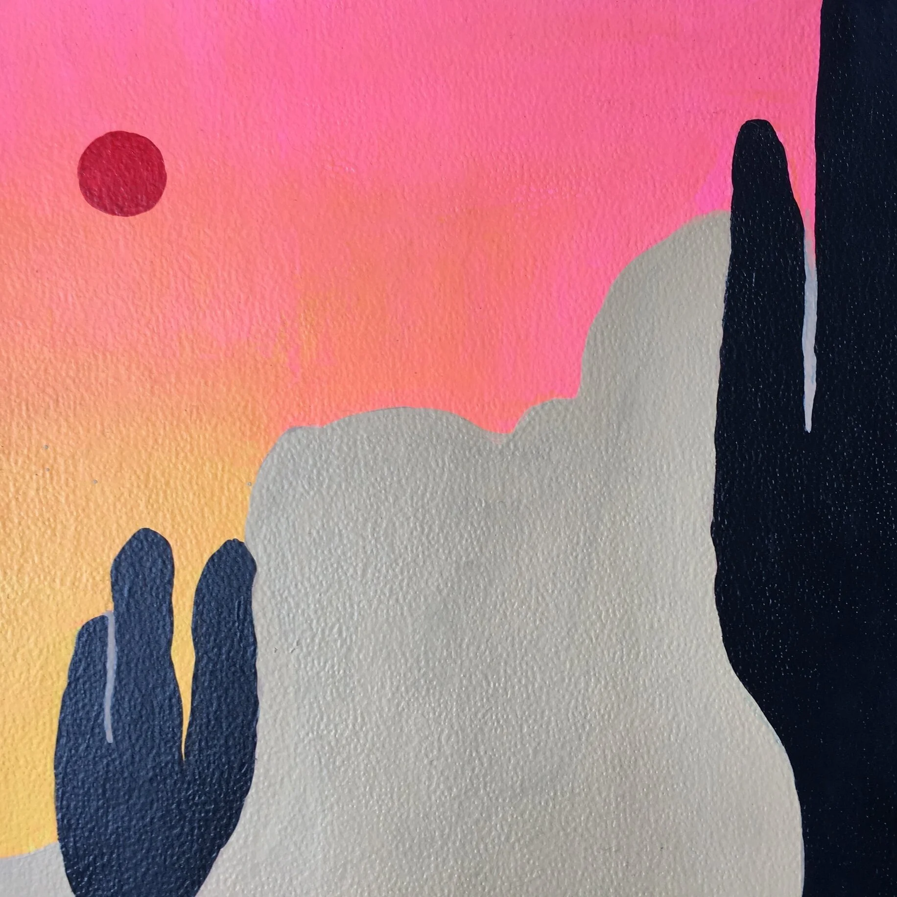desert ACRYLIC PAINT ON CANVAS 20 X 40 CM